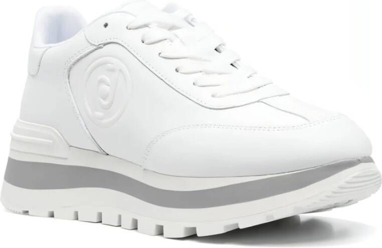 Liu Jo Witte Leren Sneakers White Dames
