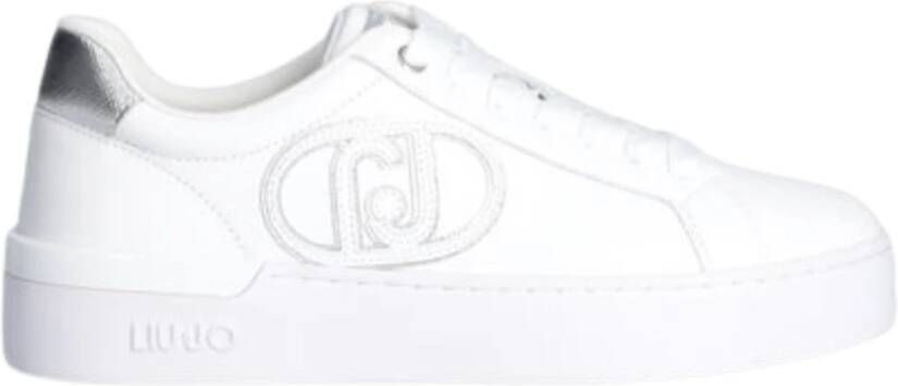 Liu Jo Witte Platte Schoenen Maxi Logo White Dames