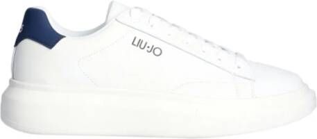 Liu Jo Witte leren vetersneakers met rubberen zool White Heren