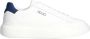 Liu Jo Witte leren vetersneakers met rubberen zool White Heren - Thumbnail 1