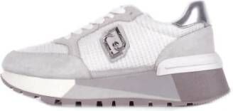 Liu Jo Witte sportsneakers met suède leer