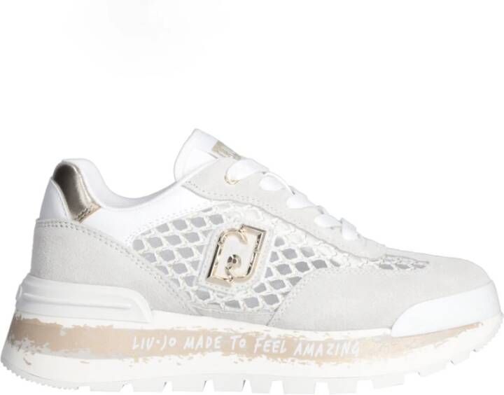 Liu Jo Witte Gouden Lichtgewicht Sneakers voor Vrouwen Multicolor Dames