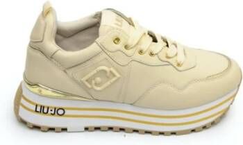 Liu Jo Witte leren sneakers met tonale logo en metallic detail Wit Dames - Foto 13