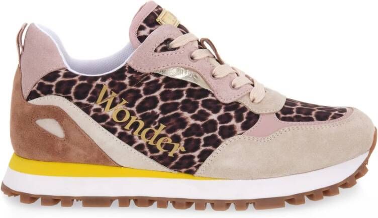 Liu Jo Wonder 35 Leren Sneakers Beige Dames