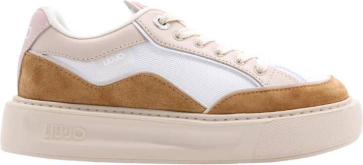 Liu Jo Metalen Eyelet Ronde Neus Sneakers met Zijrits White Dames - Foto 14