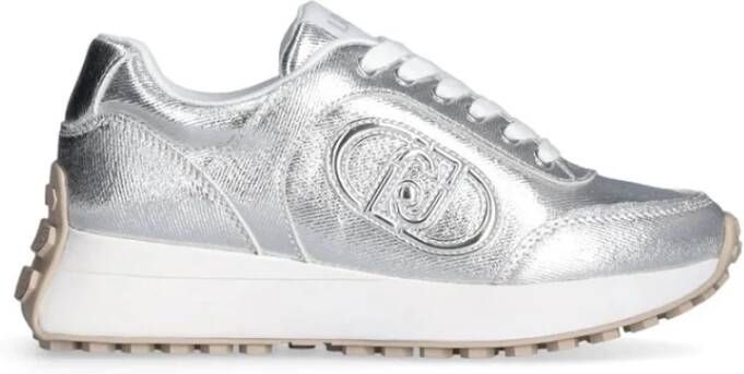 Liu Jo Zilveren Eco-Leren Sneakers Lolo 18