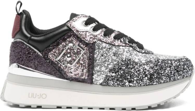 Liu Jo Zilveren Glitter Sneakers Aw25