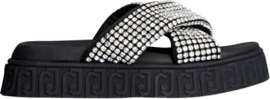 Liu Jo Zwarte Gekruiste Sandalen Mooie Stijl Black Dames