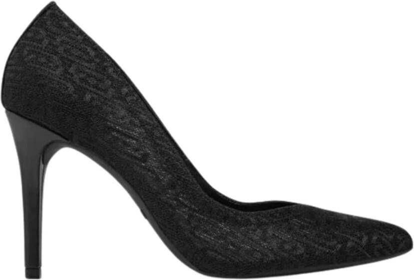 Liu Jo Zwarte Kant Decollete Platte Schoenen Black Dames