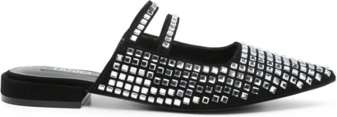 Liu Jo Zwarte Leren Elegante Sandalen