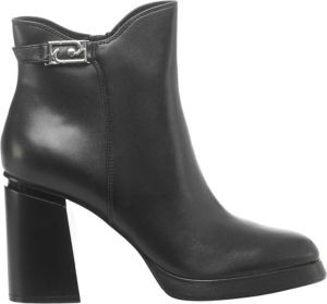 Liu Jo Zwarte Leren Haklaarzen Aw23 Zwart Dames