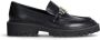 Liu Jo Zwarte leren mocassin met metalen logo Black Dames - Thumbnail 12