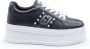 Liu Jo Zwarte Leren Selma 04 Schoenen met Glitter en Zilveren Details Zwart Dames - Thumbnail 1