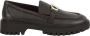 Liu Jo Zwarte leren mocassin met metalen logo Black Dames - Thumbnail 8
