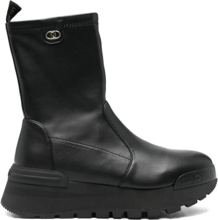 Liu Jo Zwarte Plateau Enkellaarzen Aw25