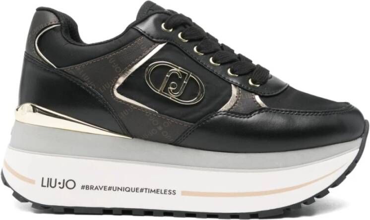 Liu Jo Zwarte Platform Sneakers Maxi Wonder Plus