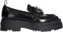 Liu Jo Zwarte platte schoenen met metalen logotoebehoren Black Dames - Thumbnail 7