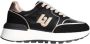 Liu Jo Zwarte Platte Sneakers van Satijn en Suède Black Dames - Thumbnail 2