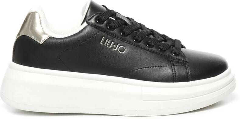 Liu Jo Zwarte Sneakers met Vetersluiting