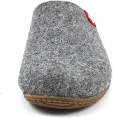 Living Kitzbühel Pantoffels Schweizer Kreuz 3886 610 Grau Grijs Wolvilt LK38860610 - Foto 4