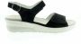 Lloyd Comfortabele leren sandalen met sleehak Black Dames - Thumbnail 2