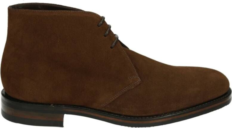 Loake PIMLICO BROWN SUEDE Volwassenen Business half-hoogNette herenschoenen Cognac