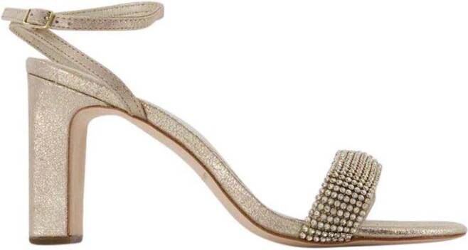 Loeffler Randall Rhinestone Sandalen met Metallic Finish