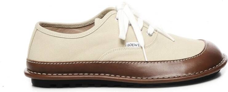 Loewe Beige Bruin Sneakers Veters TPU Zool