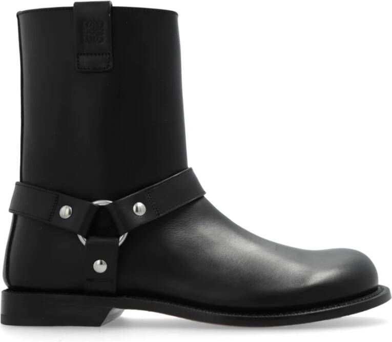 Loewe Boots 'Campo Biker' Ankle Boots in zwart