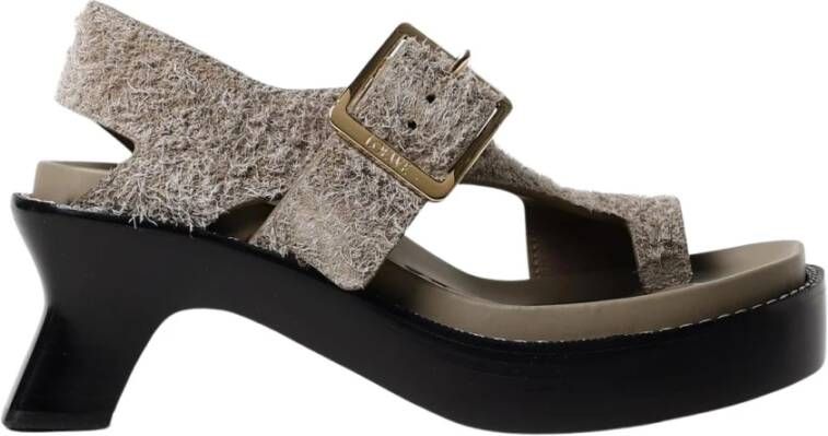 Loewe Groene hoge hak gesp sandalen