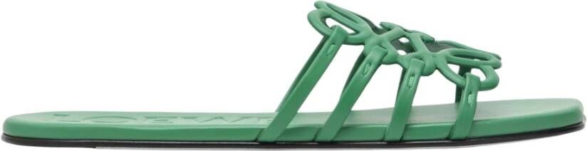 Loewe Groene Petal Sandalen