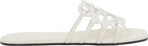 Loewe Witte Anagram Slide Sandalen