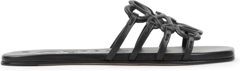 Loewe Zwarte Leren Sandalen voor Vrouwen