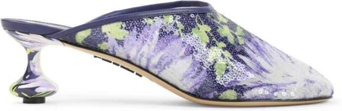 Loewe Pailletten Bloe Muiltjes Hakken