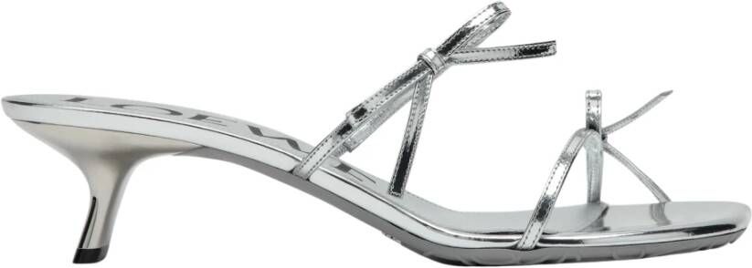 Loewe Zilveren Petal Lage Sandalen