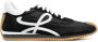 Loewe Zwart Wit Nylon Suede Runner Sneakers Black Heren - Thumbnail 1