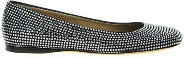 Loewe Zwarte Ballerina Flats met Strass Versiering