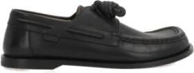 Loewe Zwarte platte schoenen met Flamenco knoop Black Heren