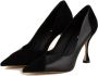 Lola Cruz Zwarte Leren Stiletto Hakken Black Dames - Thumbnail 1