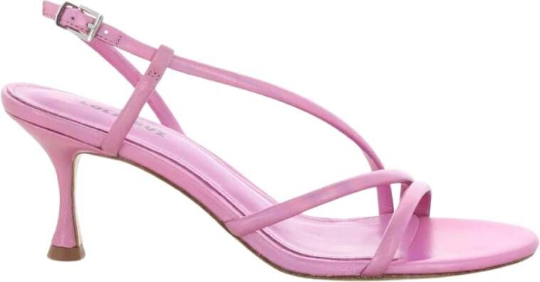 Lola Cruz Elegante hoge hak sandalen voor vrouwen Pink Dames