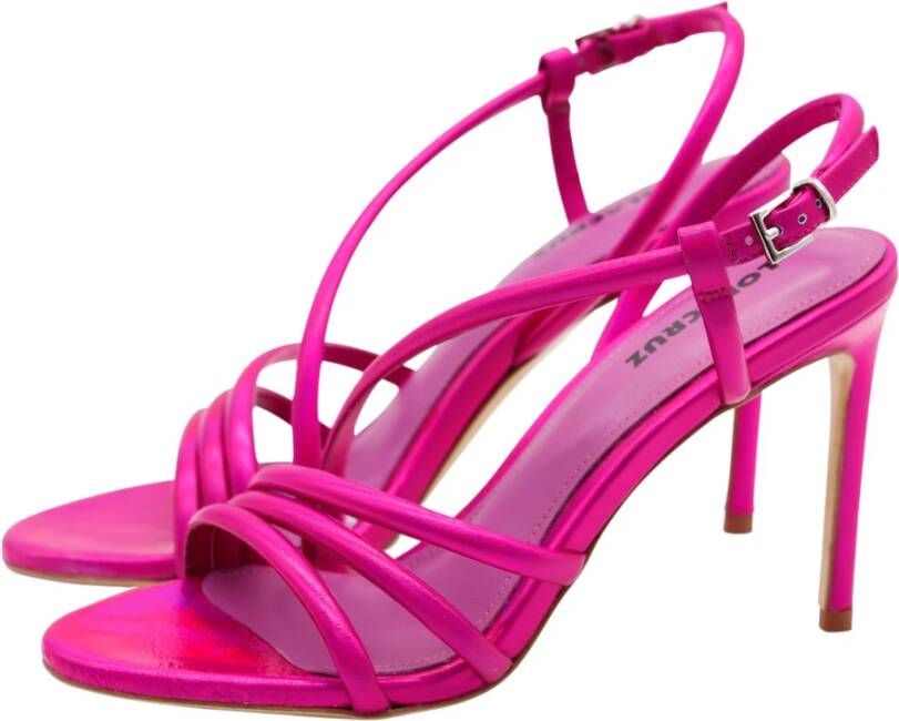 Lola Cruz Fuchsia Hoge Hak Sandalen Roze Dames