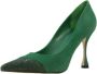 Lola Cruz Glittery Puntige Neus Hoge Hak Pumps Green Dames - Thumbnail 1