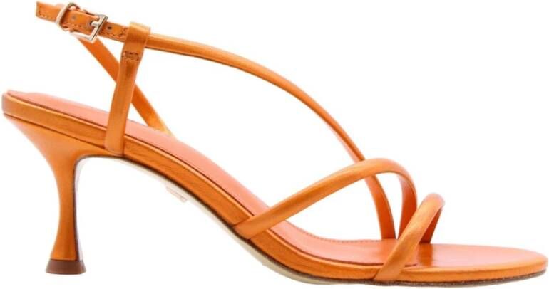 Lola Cruz Hoge hak sandalen met stoffen details Orange Dames - Foto 6
