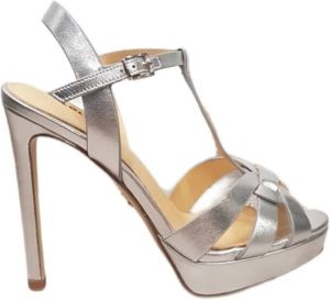 Lola Cruz Hoge hakken leren sandalen Grijs Dames