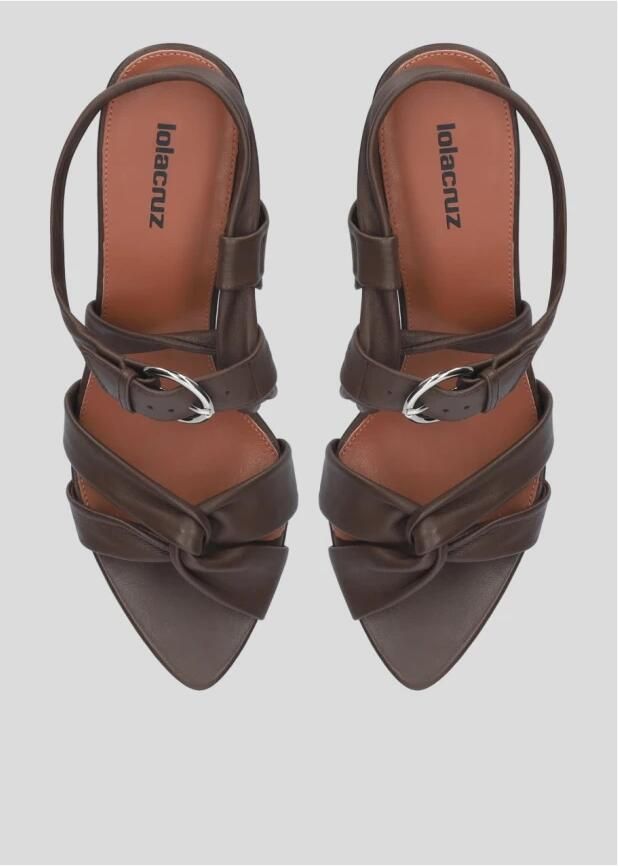 Lola Cruz Sandalo intrecciato in pelle - Foto 2