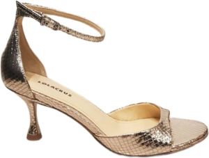 Lola Cruz Metallic Effect Sandaal Geel Dames