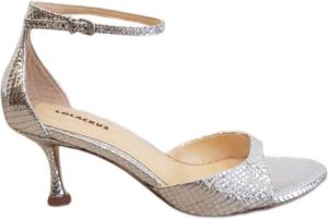 Lola Cruz Metallic Sandaal Grijs Dames