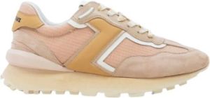 Lola Cruz Nude Beige Leren Bolt Sneakers Beige Dames
