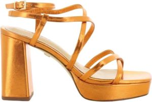 Lola Cruz Sandalen met hoge hakken Oranje Dames
