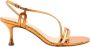 Lola Cruz Hoge hak sandalen met stoffen details Orange Dames - Thumbnail 2